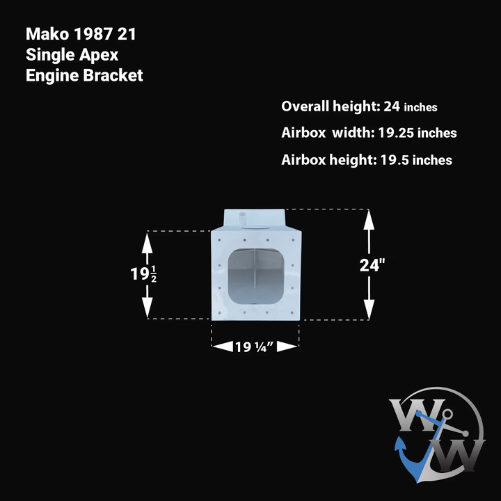 Mako 1987 21 Single Apex Engine Bracket