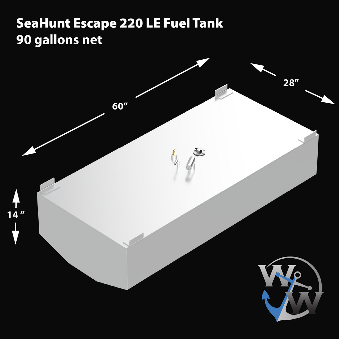 SeaHunt Escape 220 LE 90 gal. net OEM Replacement Fuel Tank