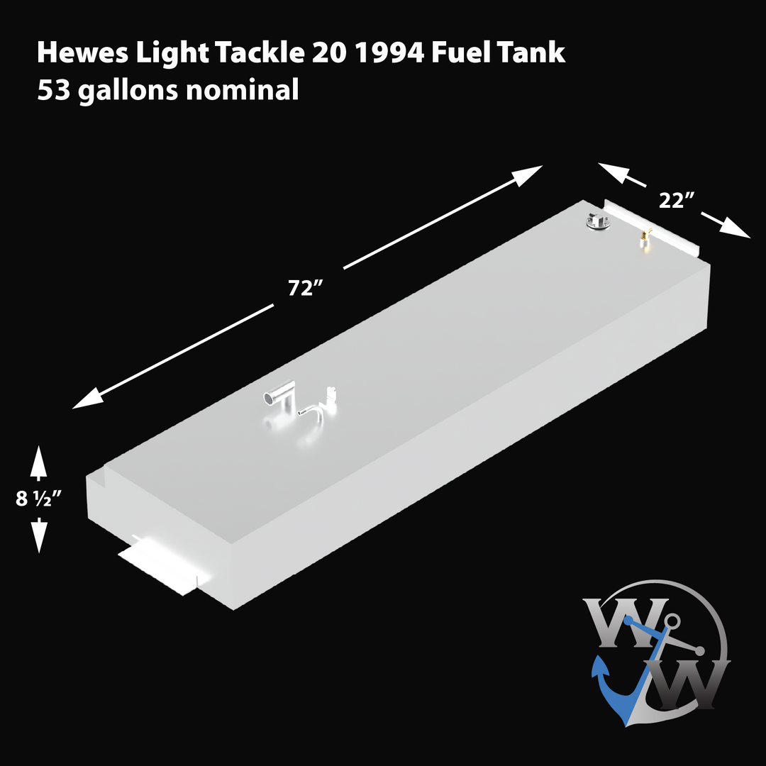 Hewes Light Tackle 21' - 1994 - 56 gal. Depósito de combustible de repuesto OEM.
