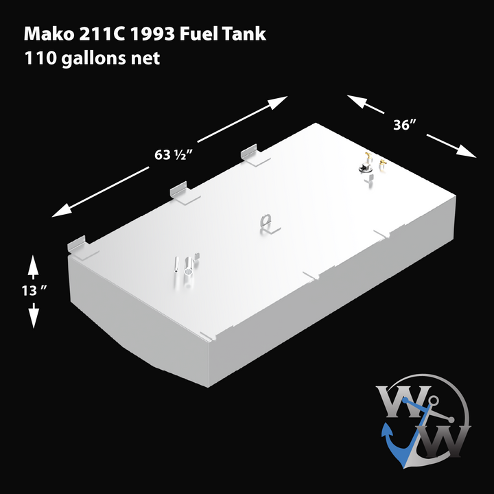 Mako 211 CC 1993  - 110 gal. net OEM Replacement Fuel Tank