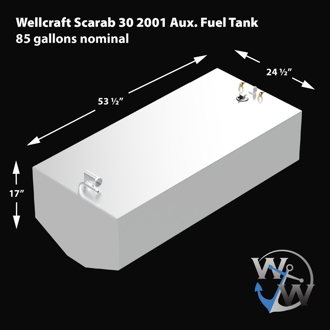 Wellcraft Scarab 30' 2001 2-Tank Combo: 1 x 150 gal. + 1 x 85 gal OEM Replacement Fuel Tanks
