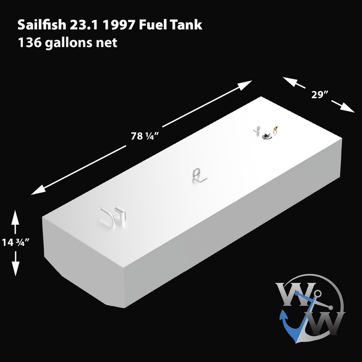 Sailfish 23.1 1997 OEM Replacement Fuel Tank (136 gal. net)