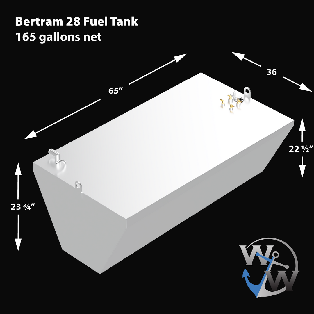 Bertram 28 - 165 gal. OEM Replacement Belly Fuel Tank