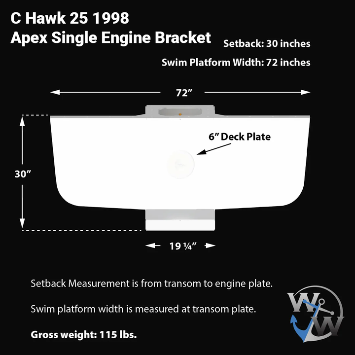C Hawk 25 1998 Apex Single Engine Bracket