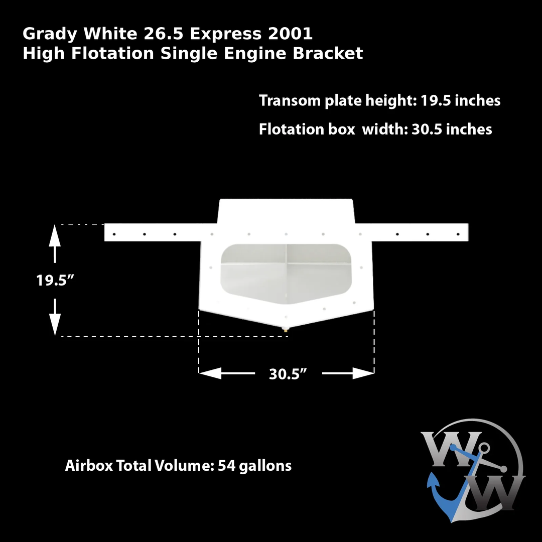Grady White 26.5 Express 2001 High Flotation Single Engine Bracket