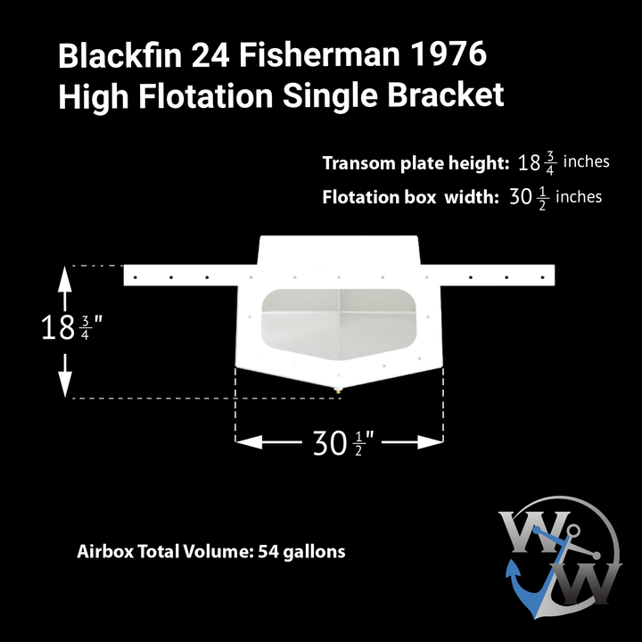 Blackfin 24 Fisherman 1976 High Flotation Single Bracket