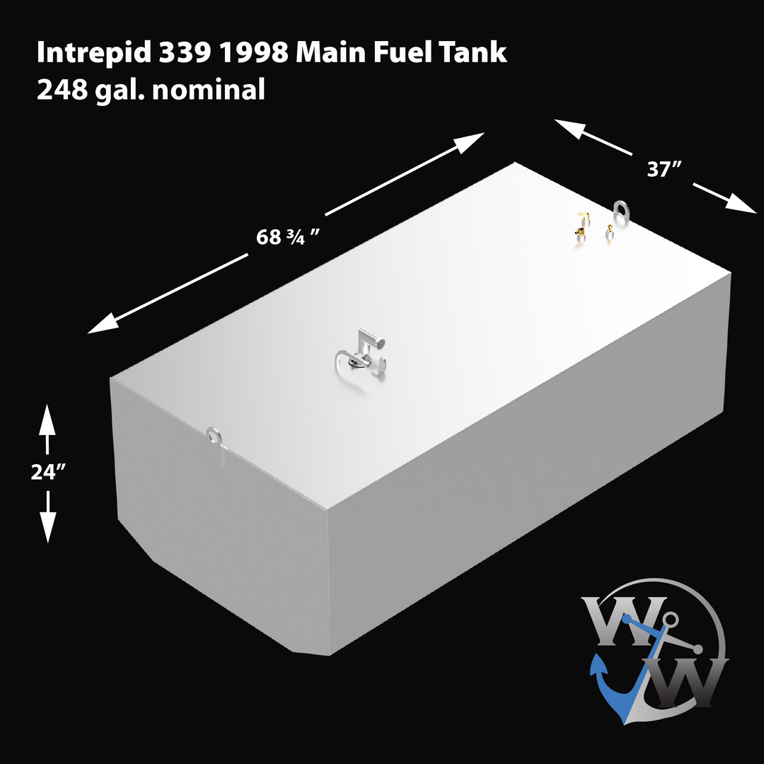 Intrepid 339 1998 2-Tank Combo 1 x 248 gal. Center Tank & 1 x 51 gal. Aux. Tank OEM Replacement Fuel Tank Kit
