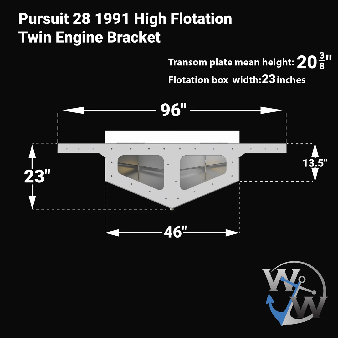 Pursuit 28 1991 High Flotation Twin Engine Bracket