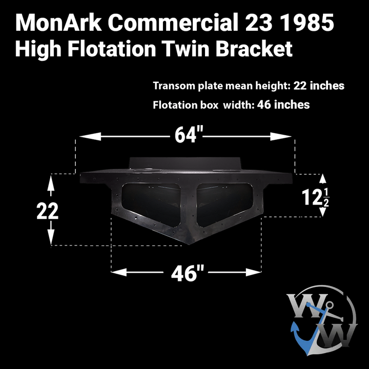 MonArk Commercial 23 1985 High Flotation Twin Engine Bracket
