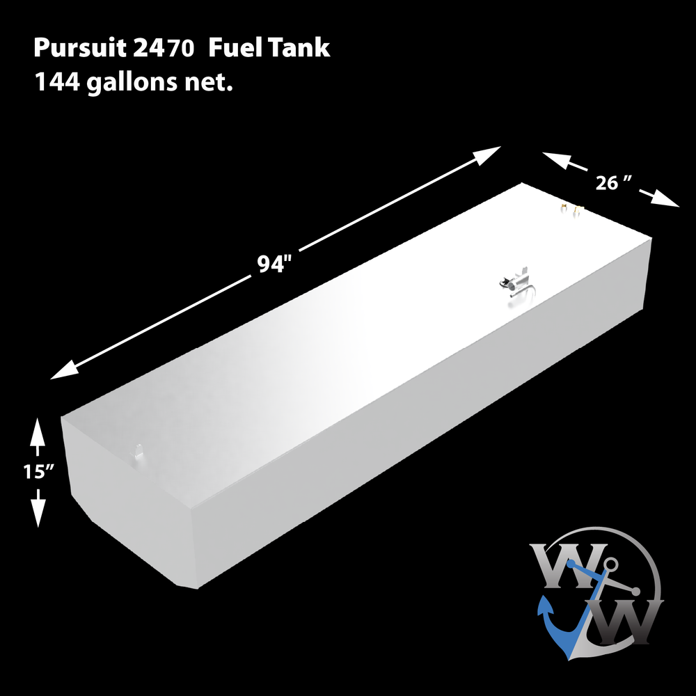 Pursuit 2470  (144 gal. net) - Fuel Tank | OEM Replacement - Welding World, Inc.