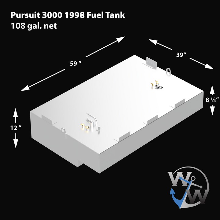 Pursuit 3000 1998 Saddle Tank Combo - 2 x 108 gal. net. OEM Replacement Fuel Tank