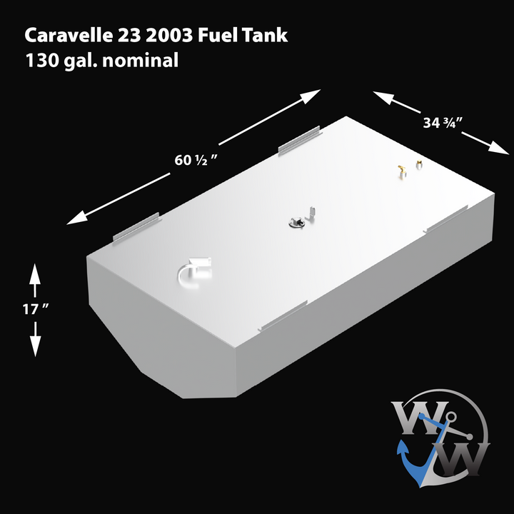 Caravelle 23 2003 - 130 gal. nominal. OEM Replacement Fuel Tank