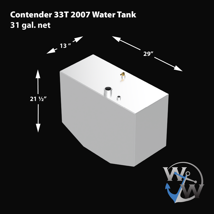 Contender 33T - 2007 - 1 x 142 gal. net, plus 2 x 116 gal. net Saddle, plus 1 x 31 gal. net Water Tank OEM Tanks Replacement Combo