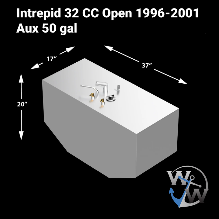 Intrepid 32 CC Open 1996-2001 Belly - Aux Fuel Tanks .190 (193 & 50.5 gal.) - Welding World, Inc.