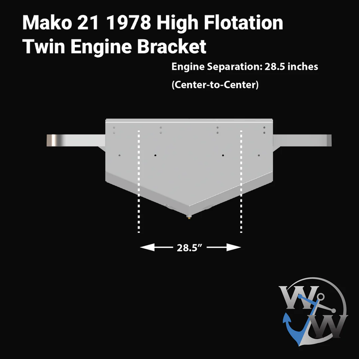 Mako 21 1978 High Flotation Twin Engine Bracket
