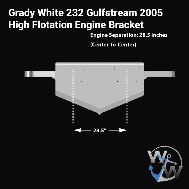 Grady White 232 Gulfstream 2005 High Flotation Twin Engine Bracket
