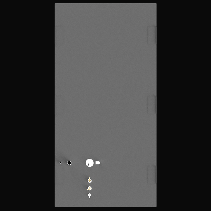 Chaparral 290 marine fuel tank end profile view with V-bottom hull shape dimensions