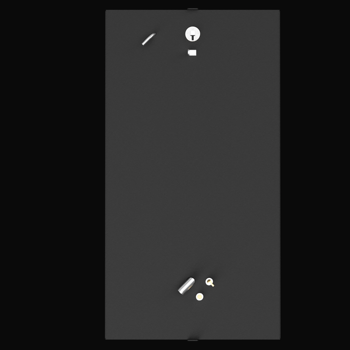 "Top-down view of a rectangular marine fuel tank with a gray finish, showing the layout of the fittings, including the fuel fill, vent, and fuel sender access plate."