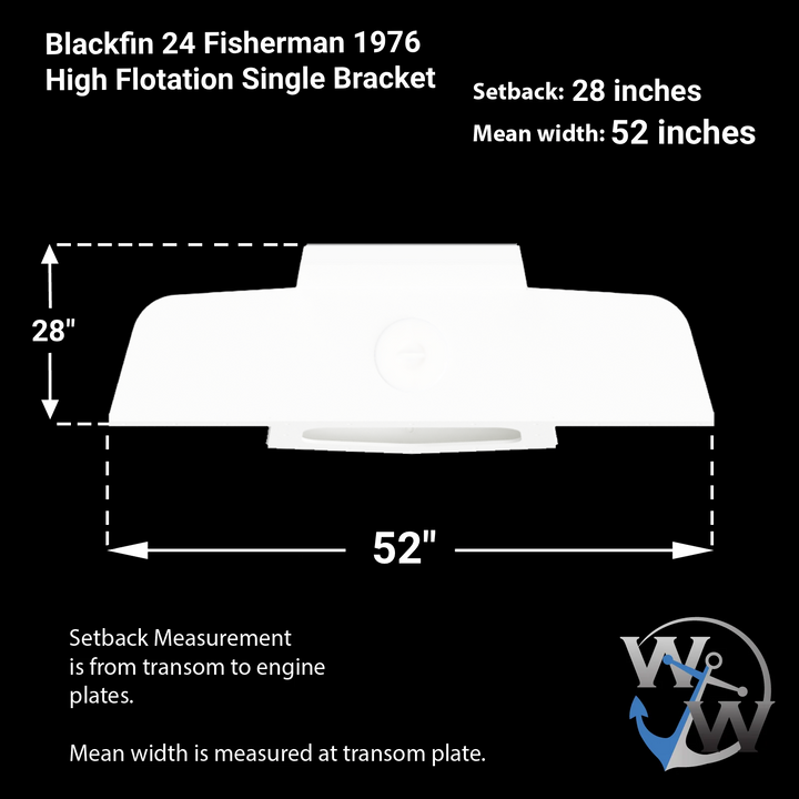 Blackfin 24 Fisherman 1976 High Flotation Single Bracket