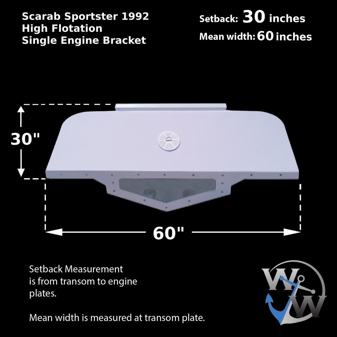 Scarab Sportster 1992 High Flotation Single Engine Bracket