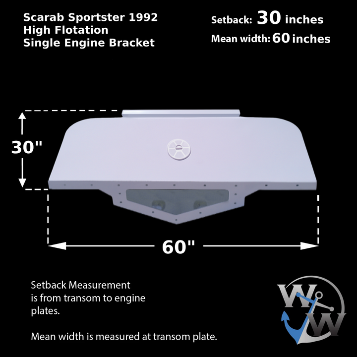 Scarab Sportster 1992 High Flotation Single Engine Bracket