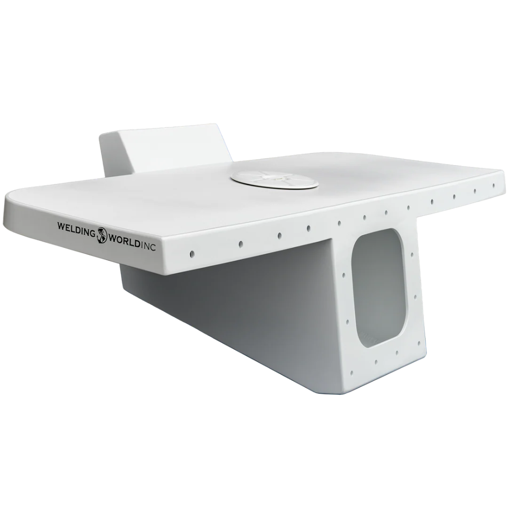 Mako 20 C Apex Single Engine Bracket by Welding World Inc., heavy-duty, high-flotation welded aluminum design