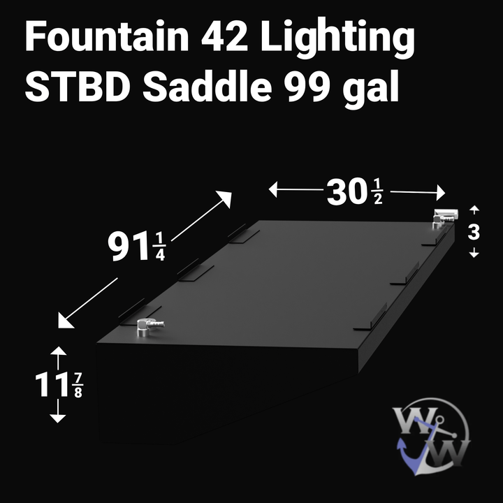 Fountain 42 Lighting Combo Fuel Tank (99 gallon) | OEM replacement