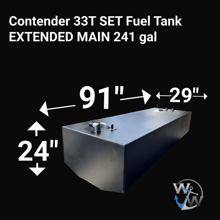 Contender 33T (NO WATER + EXTENDED MAIN)(485 Gal) Fuel Tank Set | OEM Replacement