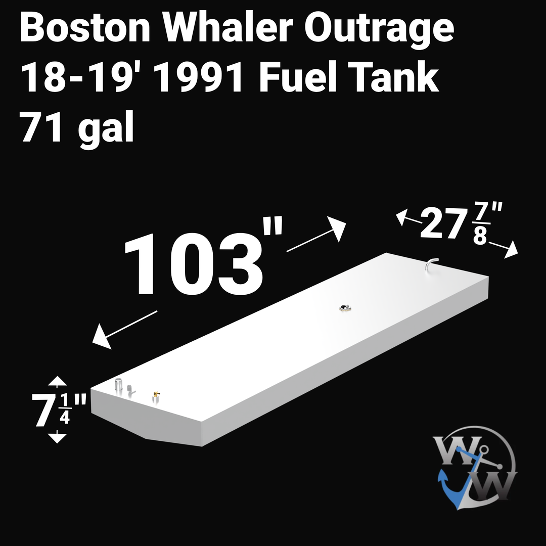 Boston Whaler Outrage  18-19' 1991 Fuel Tank  71 gal