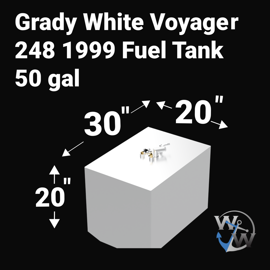 Grady White Voyager 248 Aux (1999) 50 gal Fuel Tank | OEM Replacement - Welding World, Inc.