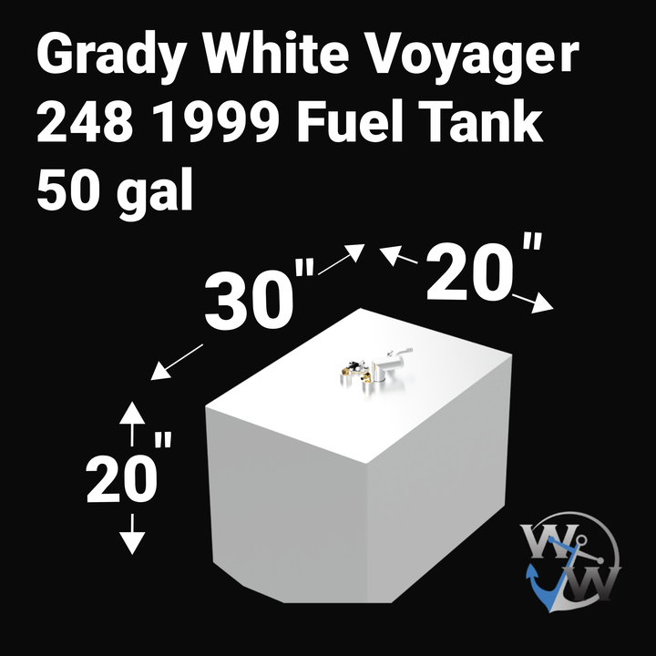 Grady White Voyager 248 Aux (1999) 50 gal Fuel Tank | OEM Replacement - Welding World, Inc.