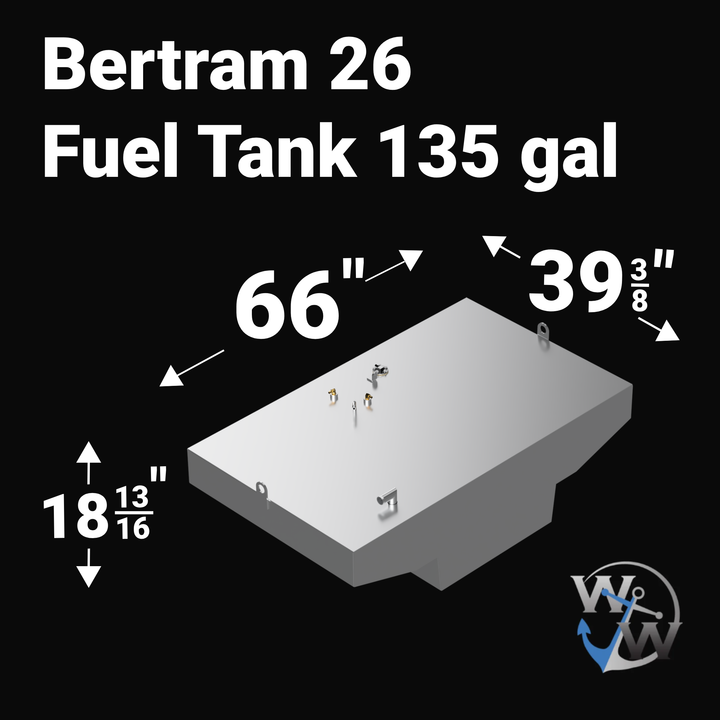 Bertram 26  Fuel Tank 135 gal