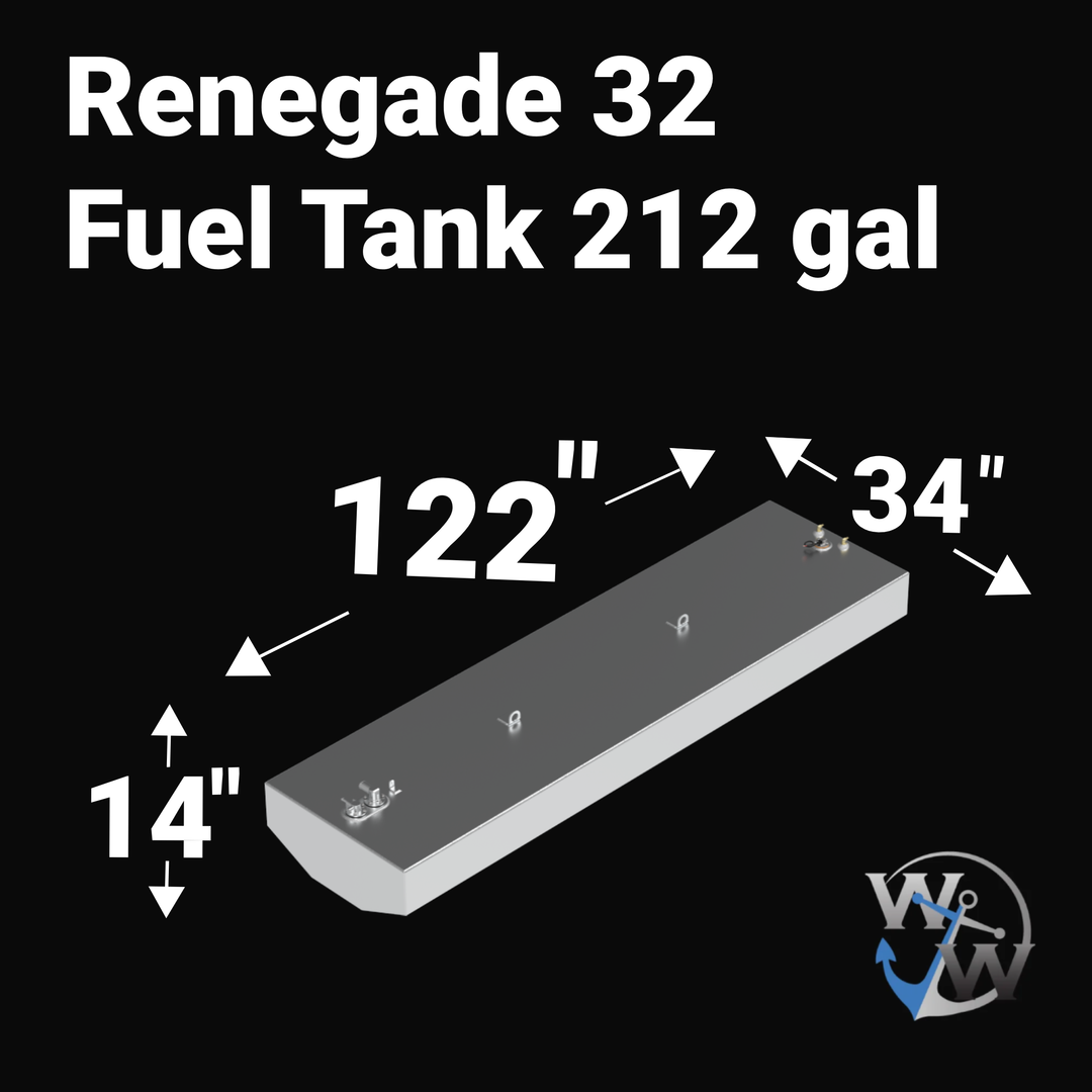 Renegade 32 - 3 Tank Combo - Fuel Tank (212 gal) Water Tank (27 gal) Holding Tank (7 gal) | OEM Replacement