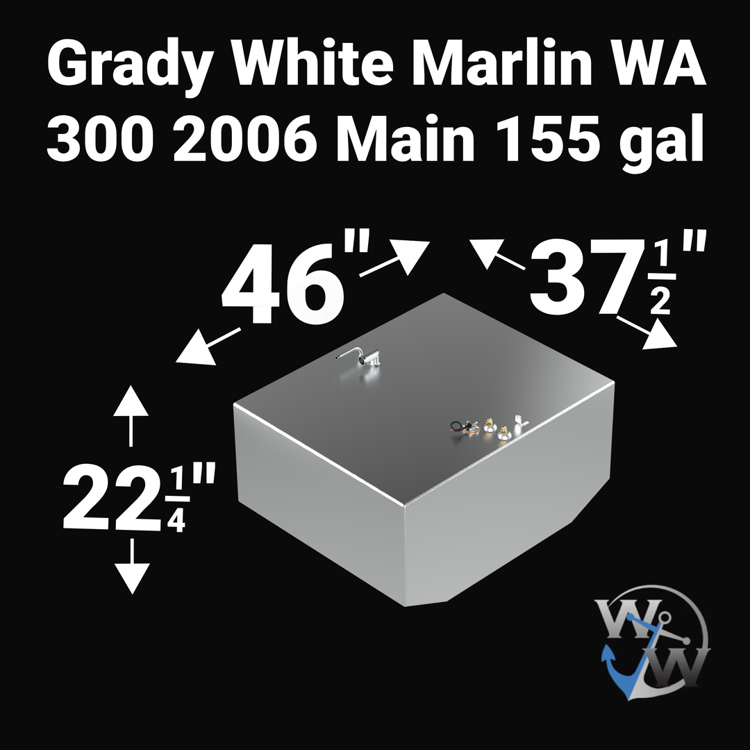 Grady White Marlin WA 300 Fuel Tank (155 gal) Aux (149 gal) combo | 2006 OEM Replacement