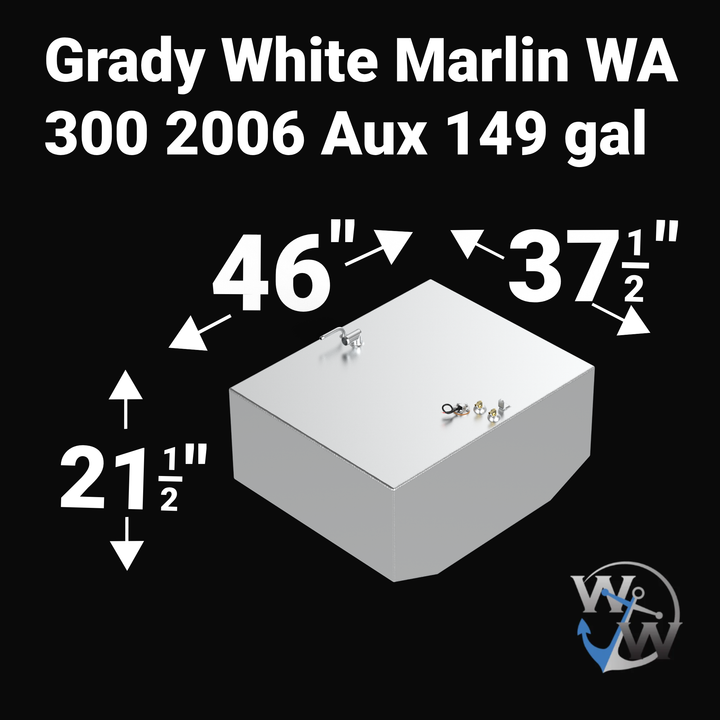 Grady White Marlin WA 300 Fuel Tank (155 gal) Aux (149 gal) combo | 2006 OEM Replacement