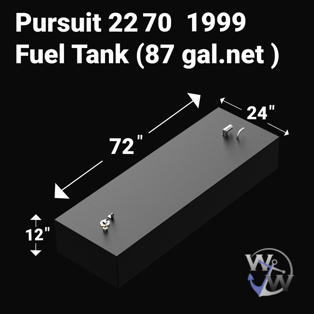 Pursuit 2270 (1999) Fuel Tank (87 gallon) | OEM Replacement - Welding World, Inc.