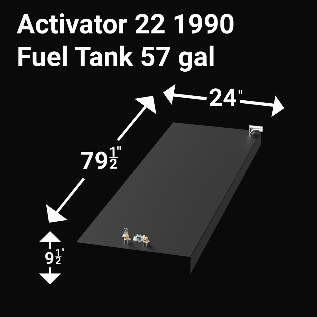 Activator 22' 1990 Fuel Tank (57 gal. net) - High-quality aluminum marine fuel tank designed for durability and performance. Ideal replacement for Activator 22' boats, ensuring reliable fuel storage on the water