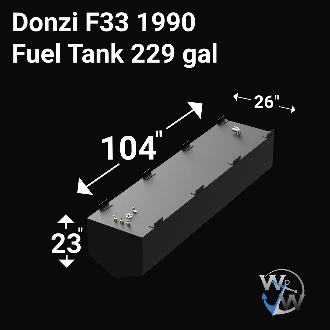 Donzi F33 1990 Fuel Tank 229 gal