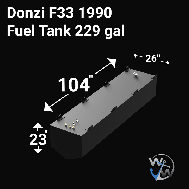 Donzi F33 1990 Fuel Tank 229 gal