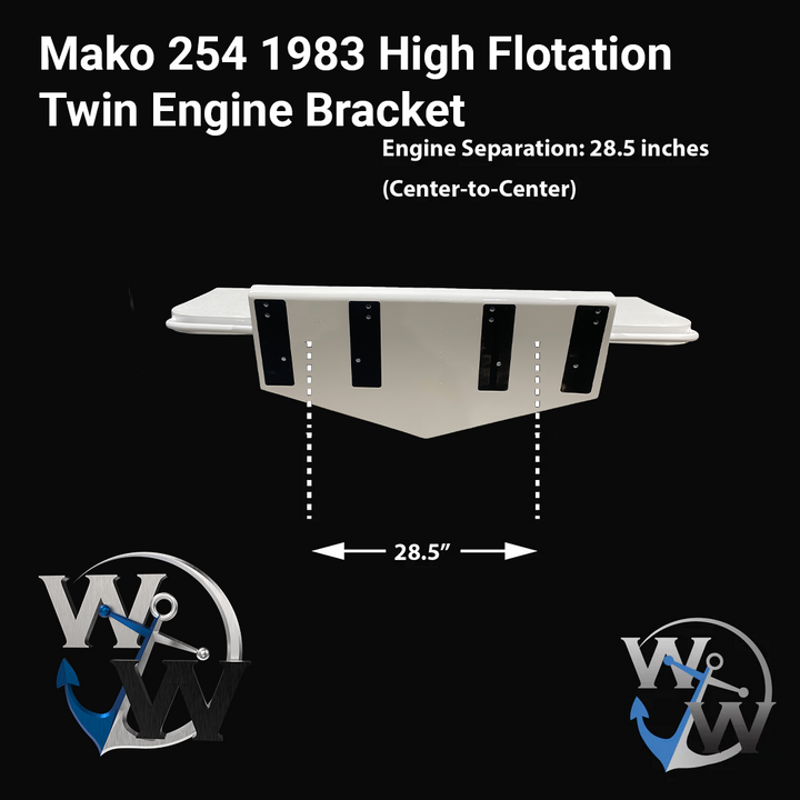 Mako 254 (1983) High Flotation Twin Engine Bracket