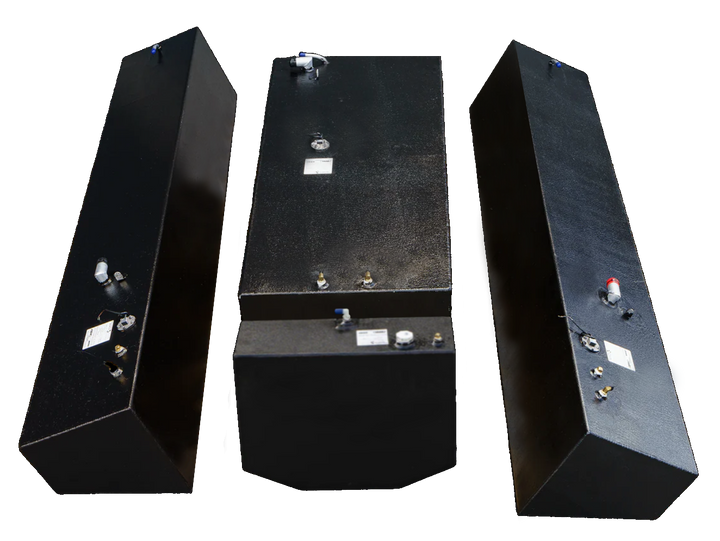 Contender 31' OEM Replacement 3 Fuel Tank Combo Kit #1 - 1 Large Belly (128 gal.) & 2 Standard Saddle Tanks (85 gal.) & 1 Water Tank (21.26 gal.) - Welding World, Inc.