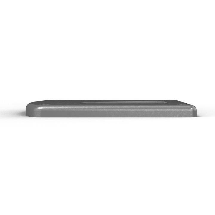 OMX 0001-R 3/8" 3" x 2" D-Pipe Aluminum Grommet Pad - Top View