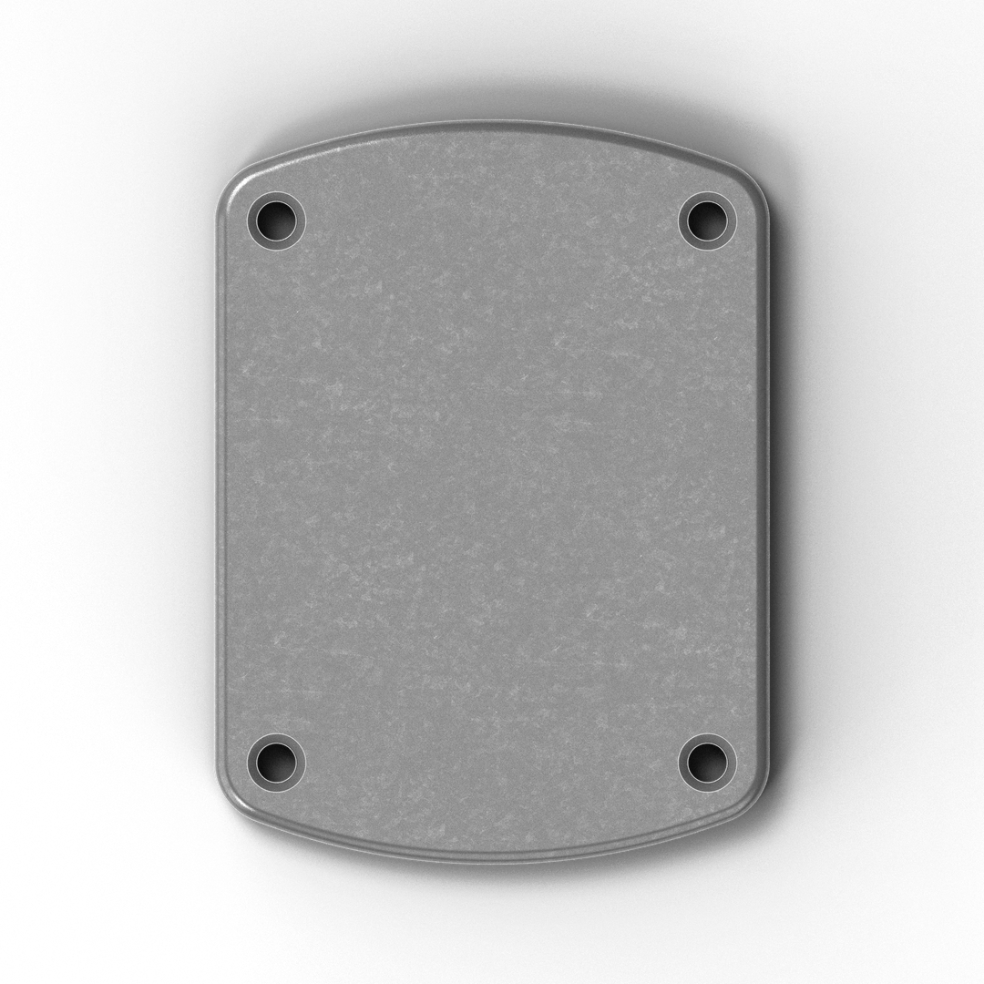 P2C 3/8" Thick 4.5" x 6" Oblong Aluminum Countersunk Pad - Side Profile