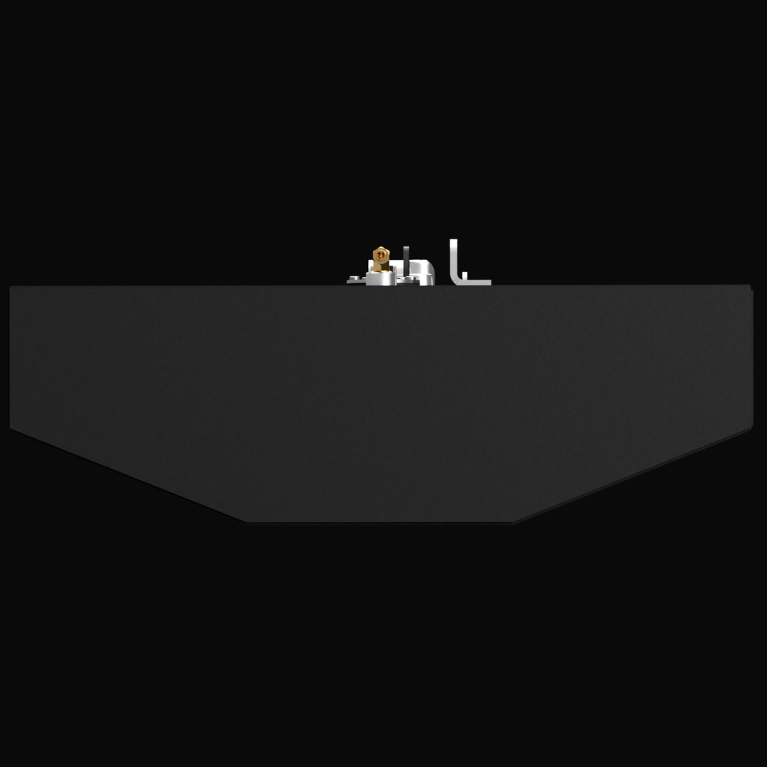 This image set features a white, fiberglass boat engine bracket and several fluid tanks, all displayed against a black or transparent checkered background. The main white fiberglass component is an engine bracket designed for a single outboard motor, identified by the product title "Bayliner Trophy 25 2052 1989 apex single engine brakcet". The bracket has a wide, T-shaped top mounting plate with rounded front corners, a circular access hatch centered on the top surface, and a raised transom mounting surface