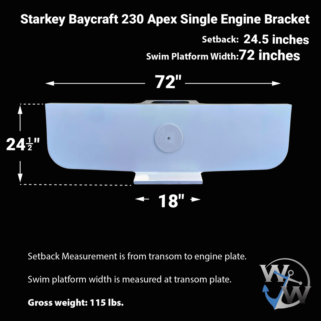 Starkey Baycraft 230 (2002-2004) Apex Single Engine Bracket