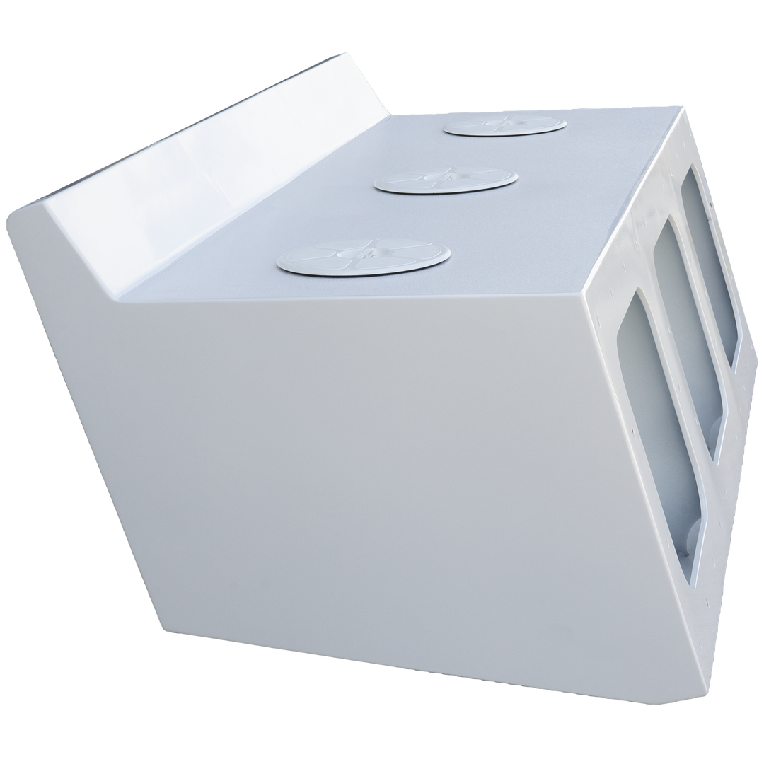 Apex Triple NSP 3-Engine Bracket, featuring a sleek, white design with three engine slots, displayed against a transparent background