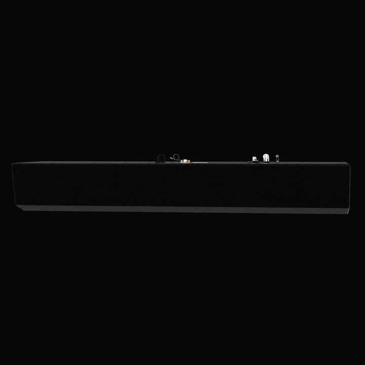 A full side-elevation perspective view of an elongated black AquaSport 250CC 1989 replacement marine fuel tank. This 118-gallon high-capacity center-hull fuel cell showcases an extended, slim profile integrated with a specialized hull-conforming bottom contour designed by Welding World to sit flush inside the vessel's central bilge cavity. Fabricated from heavy-gauge marine-grade 5052-H32 aluminum, the entire unit is treated with an anti-corrosive, textured black TarGard epoxy finish. The level top deck rev