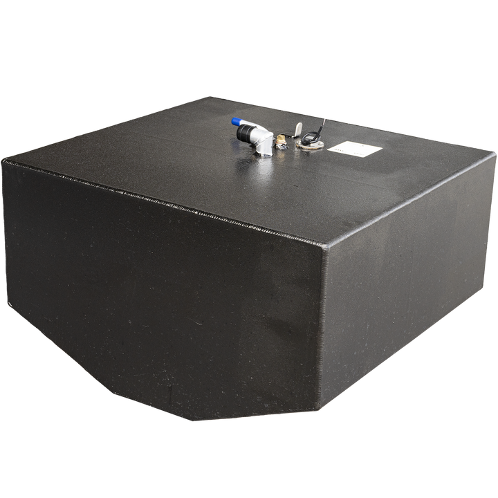 90-gallon nominal capacity belly fuel tank engineered as a direct OEM replacement for the 1991 Bayliner Trophy 24. Features a rectangular low-profile design with top-mounted brass and polymer fittings, including ground lug, sender unit mount, and fuel return/vent ports. Constructed with corrosion-resistant materials for long-term marine use. Designed for precise hull fitment and seamless integration into the vessel’s fuel system architecture