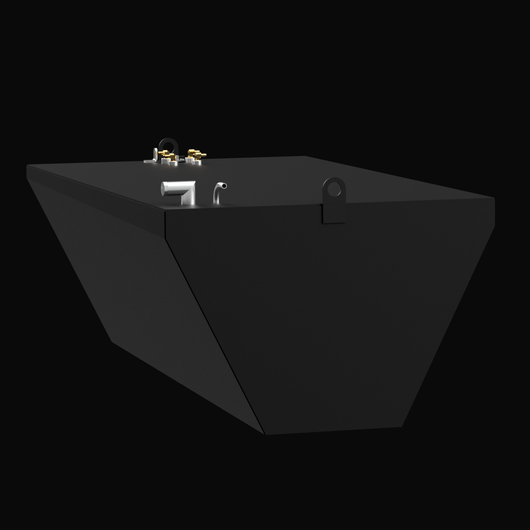 Bertram 28 with a 165-gallon Built to OEM Specs belly fuel tank, designed for offshore fishing with durable and efficient fuel storage