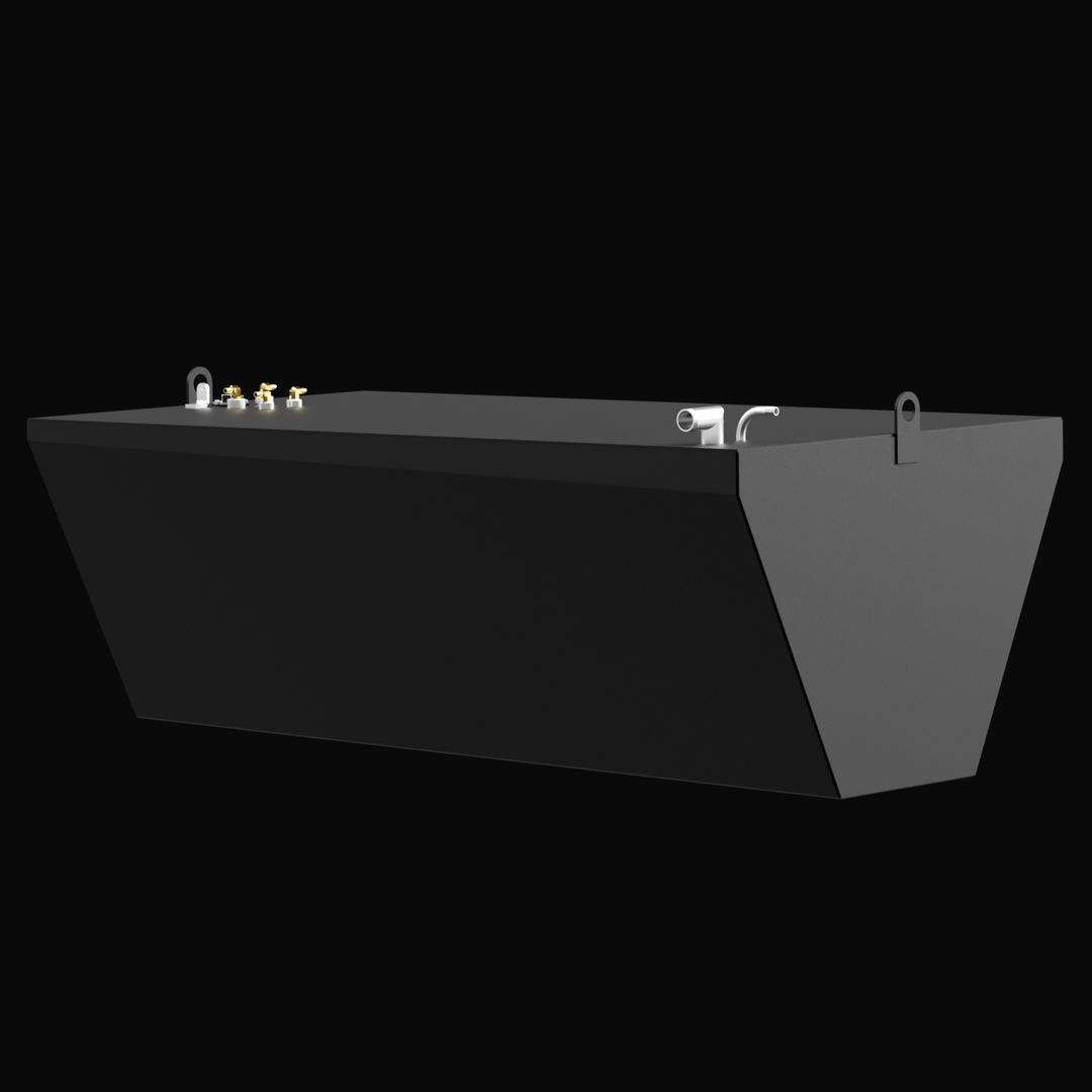 Bertram 28 with a 165-gallon Built to OEM Specs belly fuel tank, designed for offshore fishing with durable and efficient fuel storage